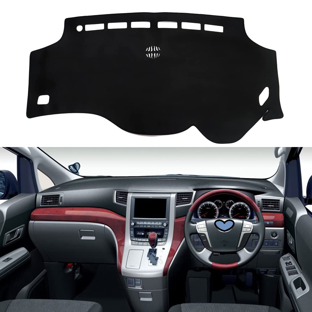 

ONKYOU Toyota Vellfire Alphard 20 Серия Коврик на приборную панель Накладка на приборную панель Защита от солнечных лучей Прочный Удержание тепла Защитный коврик Детали интерьера Аксессуары чёрный