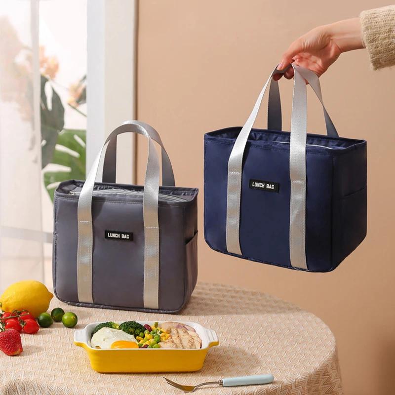 Insulated Lunch Box Thermal Bag Large Capacity Work Food Delivery Storage Container for Women Cooler Tote Travel Picnic Pouch