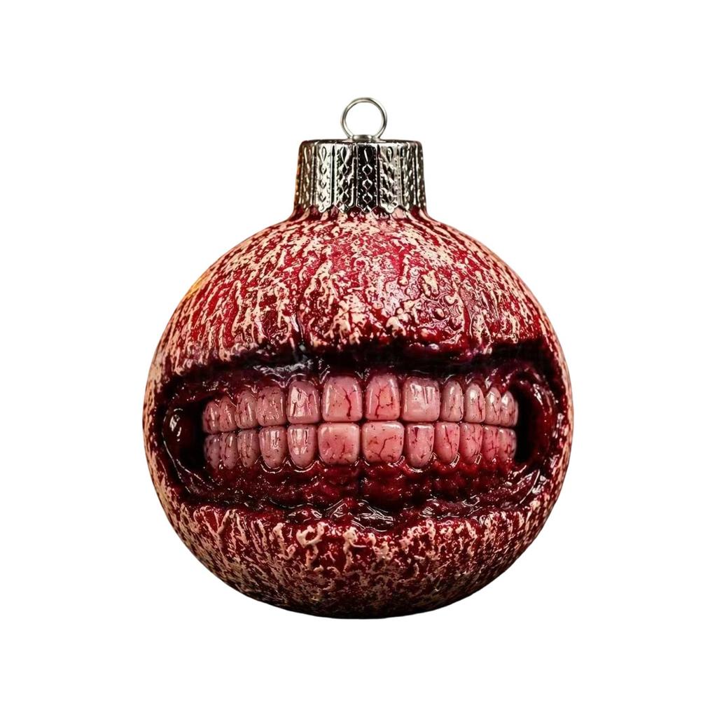 Gothic Christmas Ornament - Hanging Ball Decoration for Holiday Tree Decor