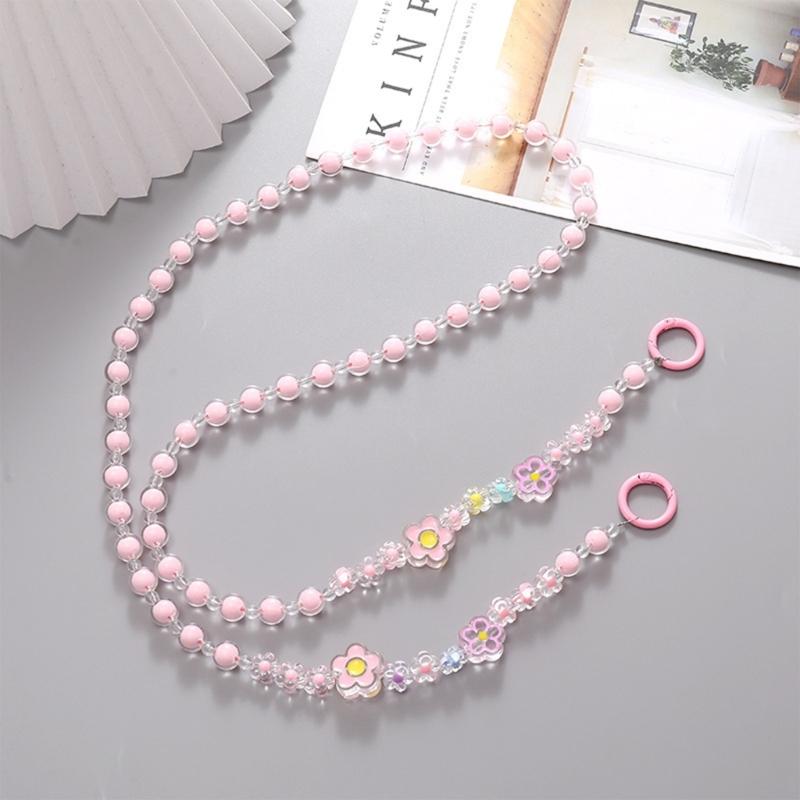 Flower Beaded Phone Lanyard Phone Chain Phone Strap Phone Case Keychain Beads Texture Suitable for Daily and Party Wear