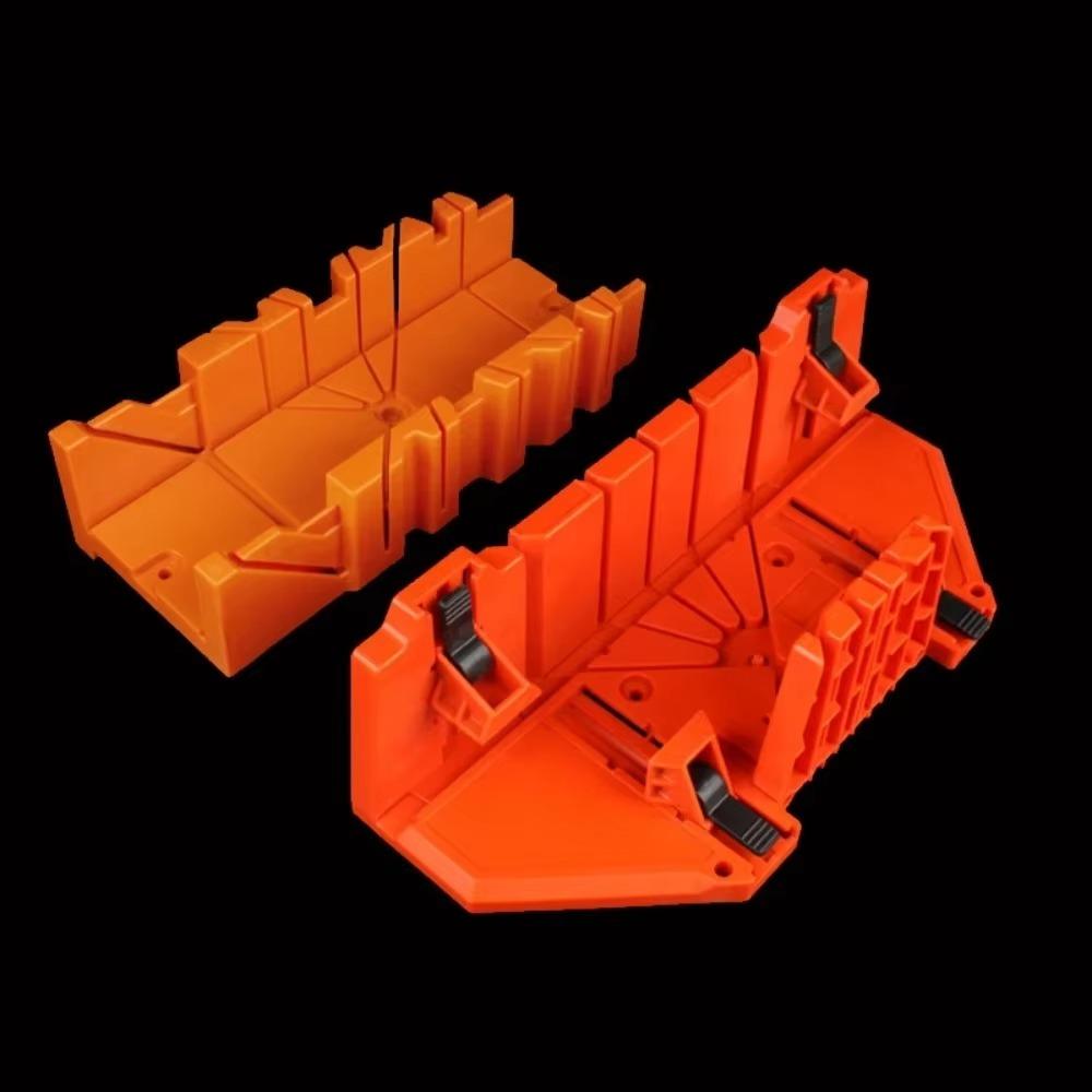 Hand Clamping Miter Saw Box 12/14 inch Diagonal Saw Cabinet Portable Sawing Guide Slot  Woodworking