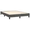 Sommier et matelas - Maison Exclusive - 140x200cm - Velours gris foncé - Tête de lit réglable