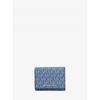 Jet Set Travel Compact Wallet Medium   Mk Signature 35s4stve2v461 Denim