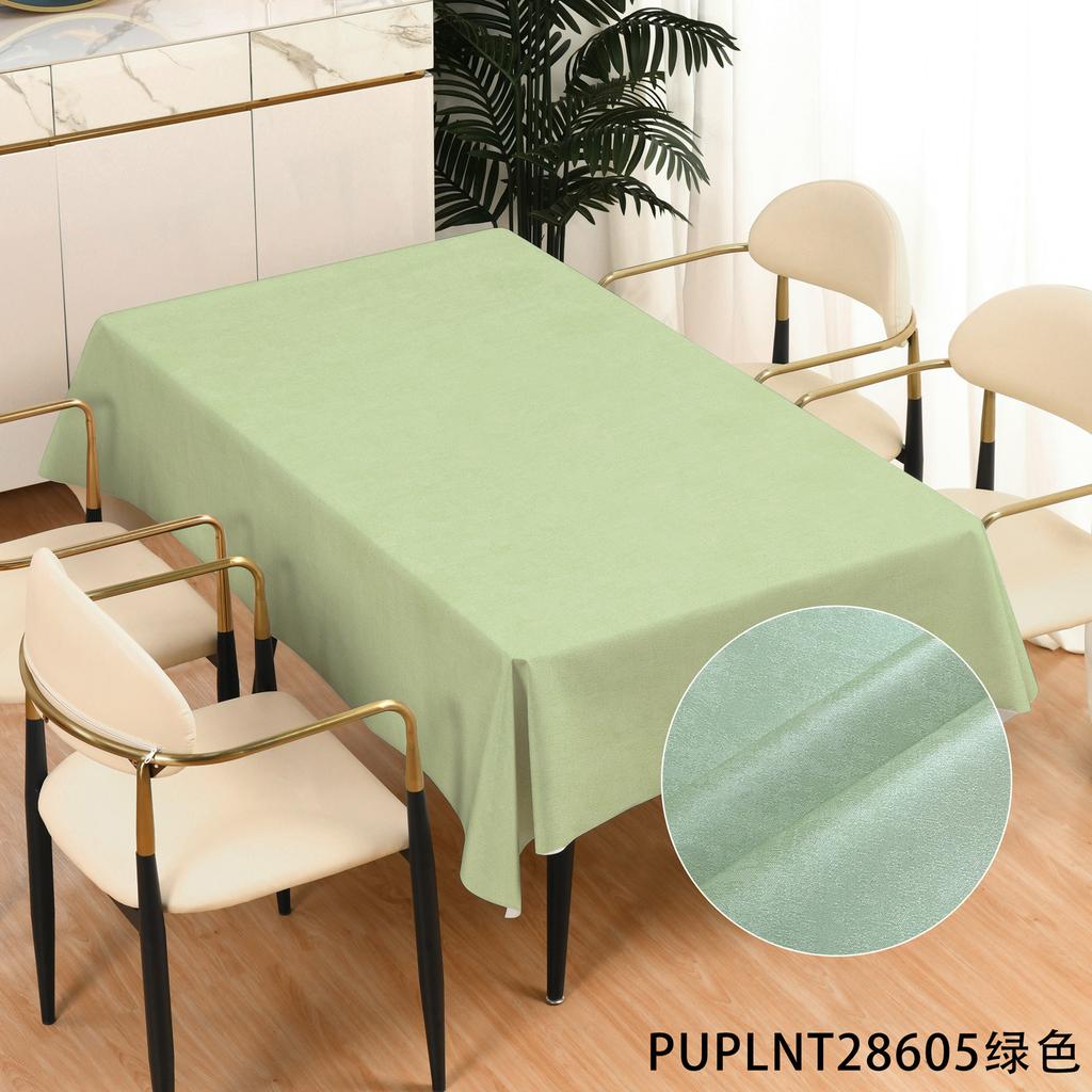 Anti-slip Fruit Stand Plaid Tablecloth PVC Waterproof and Oil-proof Rental House Solid Color Rectangular Table Coffee Table Tablecloth