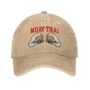 Berretto da Baseball Unisex in Cotone Moda Personalizzato Muay Thai Allenamento Combattimento Donna Traspirante Thailandia Kickboxing Pugilato Berretto da Papà Outdoor