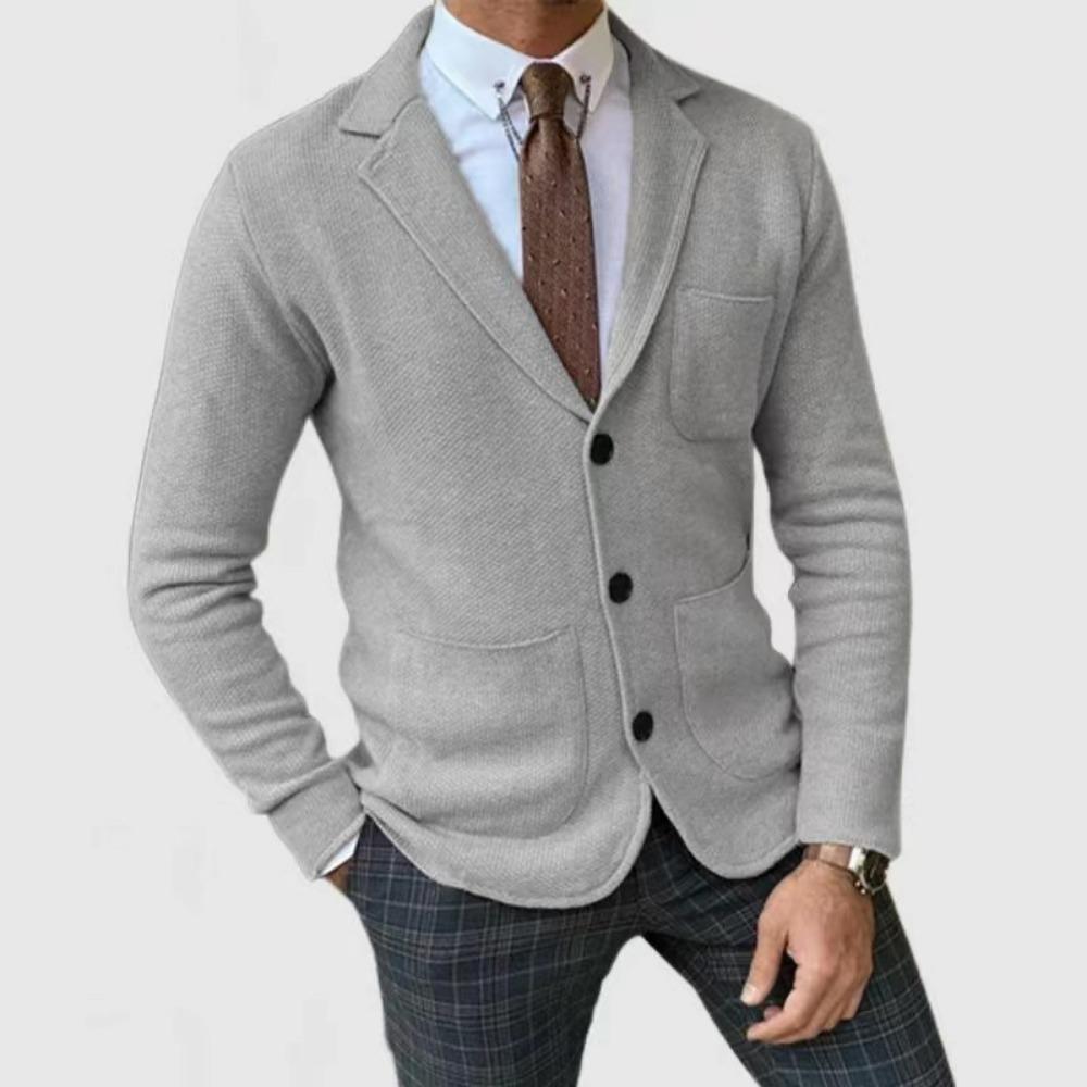 2026 Men's Simple Blazer Jacket Business Office Casual Lapel Button Coats Solid Vintage Slim Autumn Winter Suits Jacket for Men