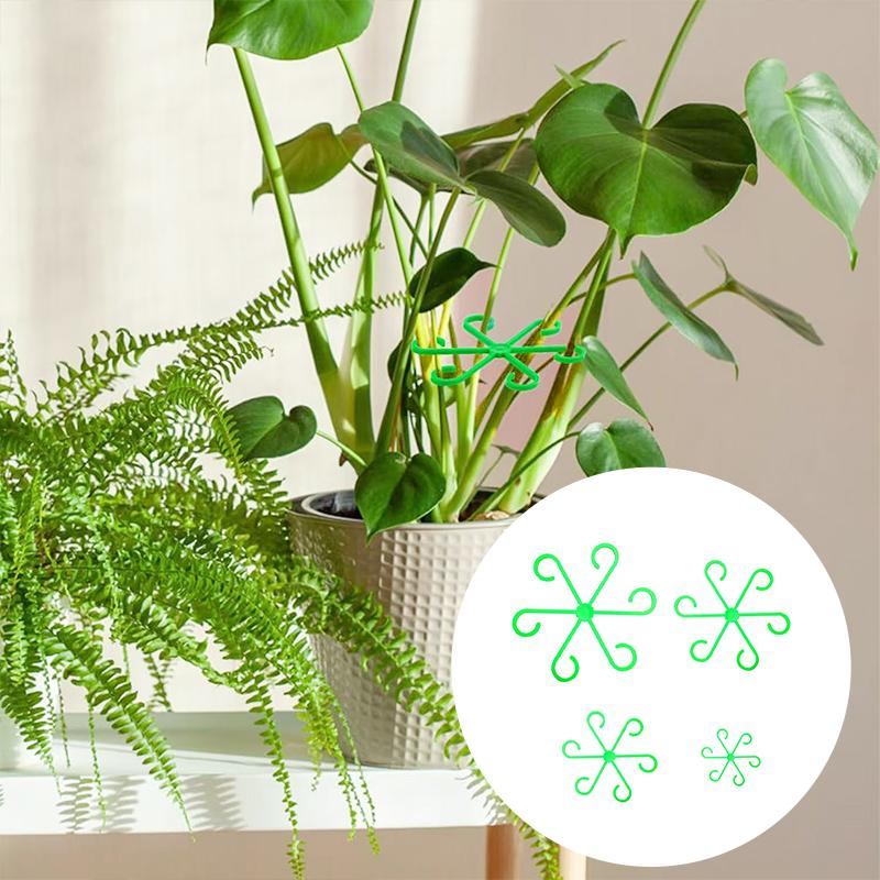 Plastic Plant Support Clips Plant Stem Support Clamp Green Vine Climbing Frame Gardening Tools Turtle Backed Bamboo Support Rod