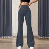 Women Pants High Waist Slim Fit Loose Leg Trousers Pure Color Yoga Running Walking Volleyball Flared Pants Everyday Wear