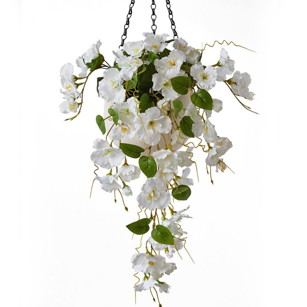 

Malus Spectabilis Искусственная Цветочная Лиана Шелк 60см Искусственный Подвесной Цветок Реалистичный Настенный Искусственная Подвесная Лоза белый