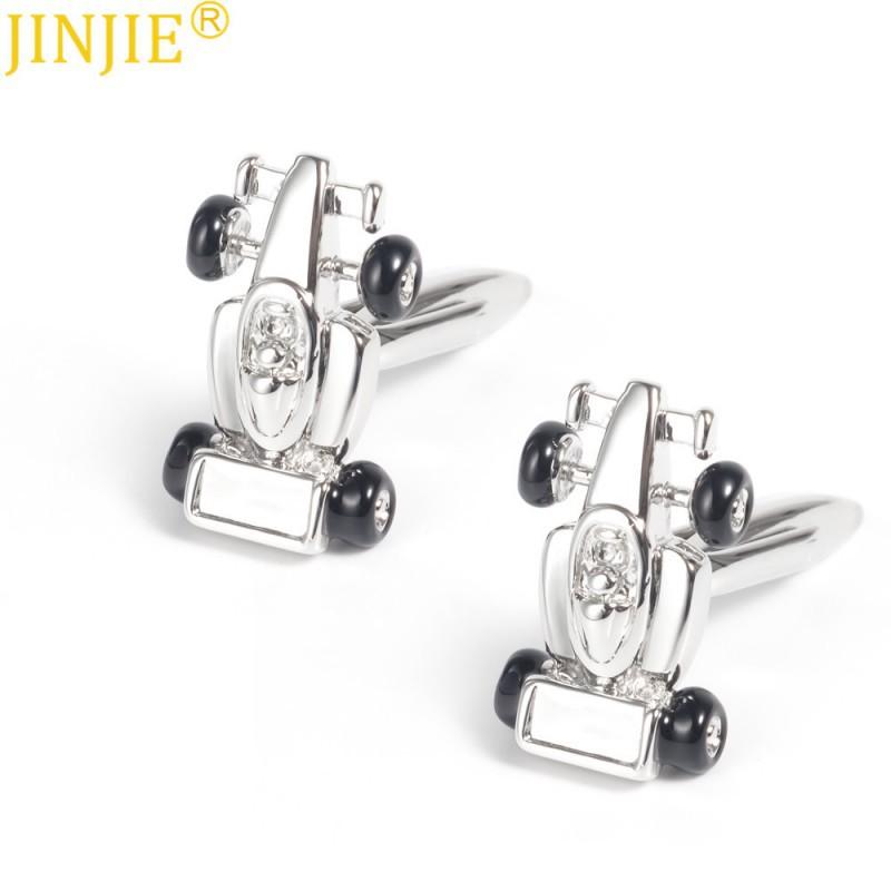 

Spot Metal Car Sports Racing Cufflinks Foreign Trade Men s French Shirt Wholesale all-natural