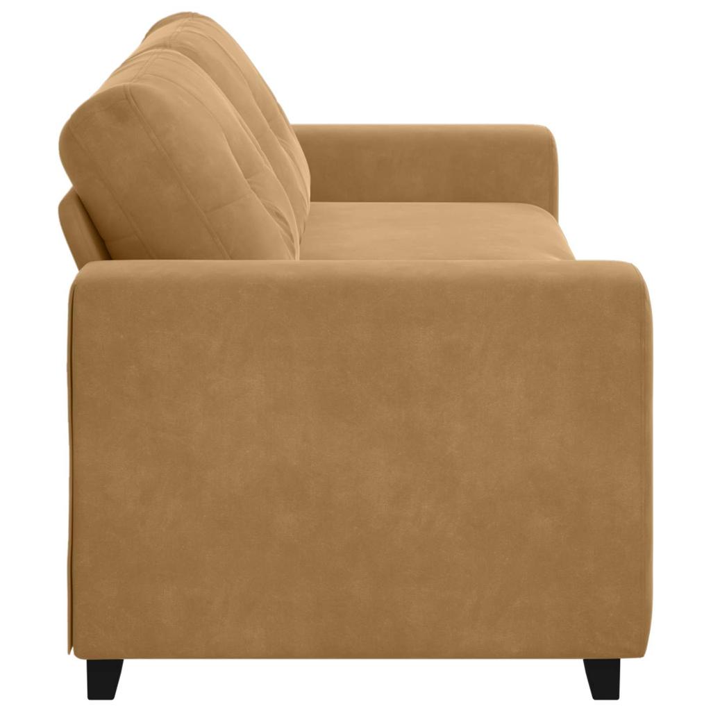 3 Seater Sofa Brown 220 cm Velvet