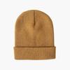 Custom Logo Unisex High Quality Plain Blank Dyed Solid Color Winter Hat Acrylic Knitted Cuffed Beanie