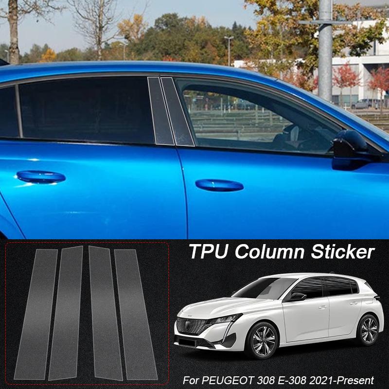 BGM1 B Pillar TPU Car Protective Film For PEUGEOT 208 308 E208 E308 408 GT 2008 3008 5008 Auto Window Body Paint Sticker Accessories