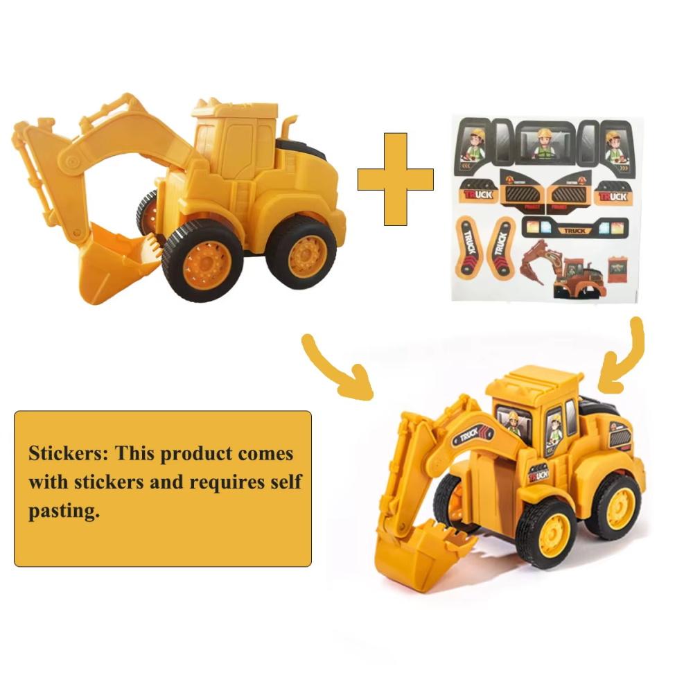 Engenharia Veículo Modelo Imprensa Carro Deslizante Escavadeira Bulldozer Crianças Educacional Construção Veículo Brinquedo Crianças Menino Presente
