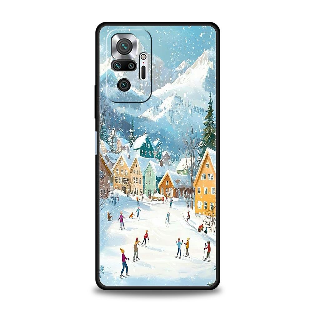 

Мультяшный рождественский чехол для телефона Xiaomi Redmi Note 15 14 13 12 4G 9 10 11 Pro Plus 5G 14C 13C 12C 10C Мягкий ТПУ чехол Redmi Note 14Pro 5G