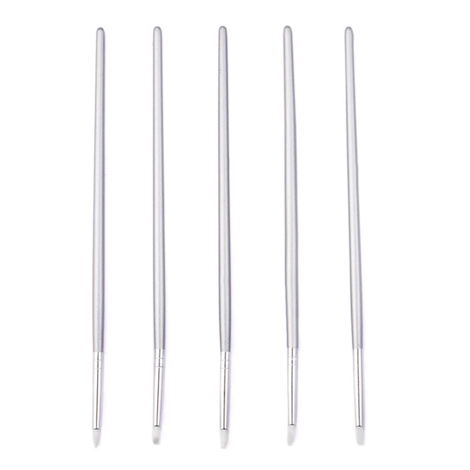 

5 Pieces Silicone Nail Art Pen Brush Carving Emboss Hollow Pottery Sculpture Brush UV Gel Shaping Clay Dotting DIY Tools 1