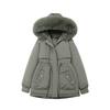 The new pie overcomes women's velvet cotton-padded clothes and women's hooded thermal jacket with fur collar. Large size loose cotton clothes.