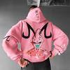 Dragon Ball Z Majin Buu Różowa Bluza z Kapturem Męska Streetwear Anime Bluza Cosplay Z Japońskim Nadrukiem Codzienny Pulower Dla Fanów Luźne Ubrania