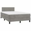 Exclusive House - Slatted Bed Base with LED Mattress Light Grey 120x190 Cm