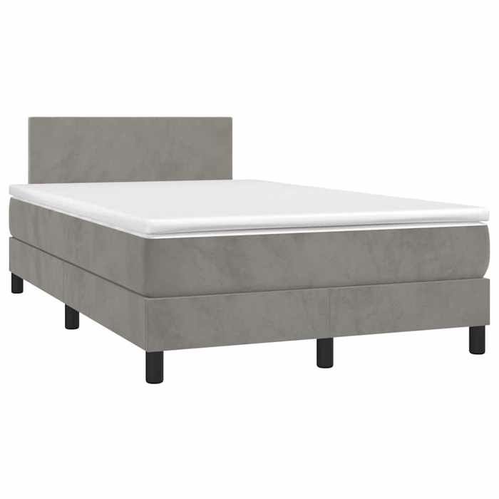 Maison Exclusive - Sommier à lattes de lit avec matelas LED gris clair 120x190 cm