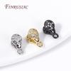 Multi Types 18K Gold Plated Inlaid Zircon Beila For Pendants,Pinch Clip Bails For Crystal Agate Jewelry Making,Pendant Connector