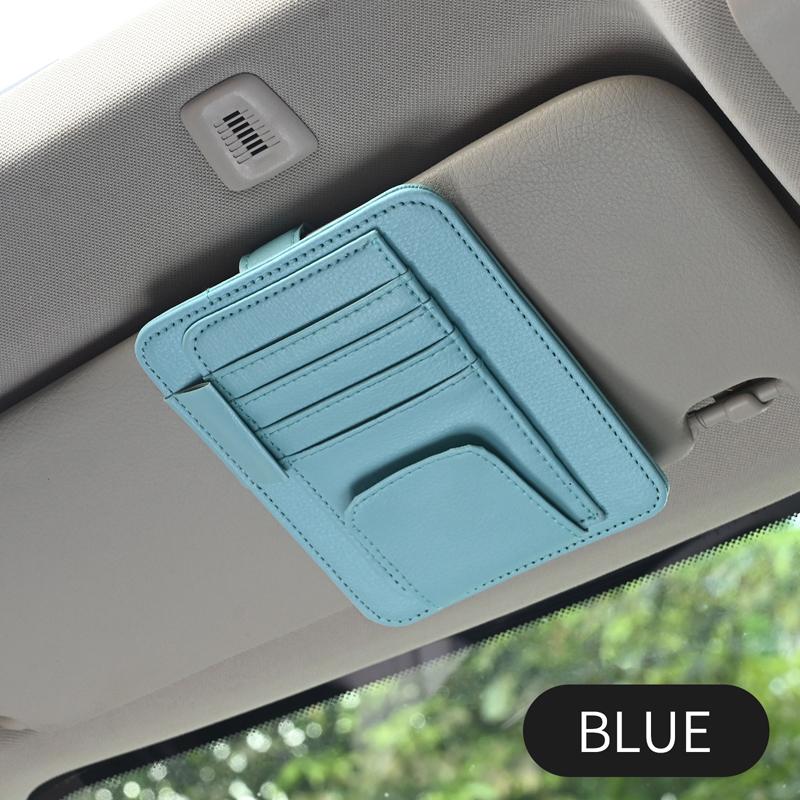 Car Sun Visor Point Organizer Storage Pocket Pouch Bag IC Card Glasses Storage Holder Clip Stowing Tidying Auto Car Accessories