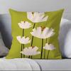 Colorful Flower Illustration Print Pillow Case Anti-dustmite Pillowcase Invisible zipper silky short plush Sofa cushion cover