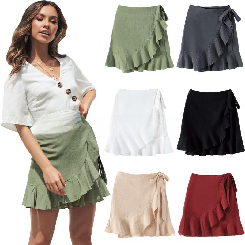 

Women s Fashion Versatile High Waist Solid Color Bodycon Midi Skirt Medium