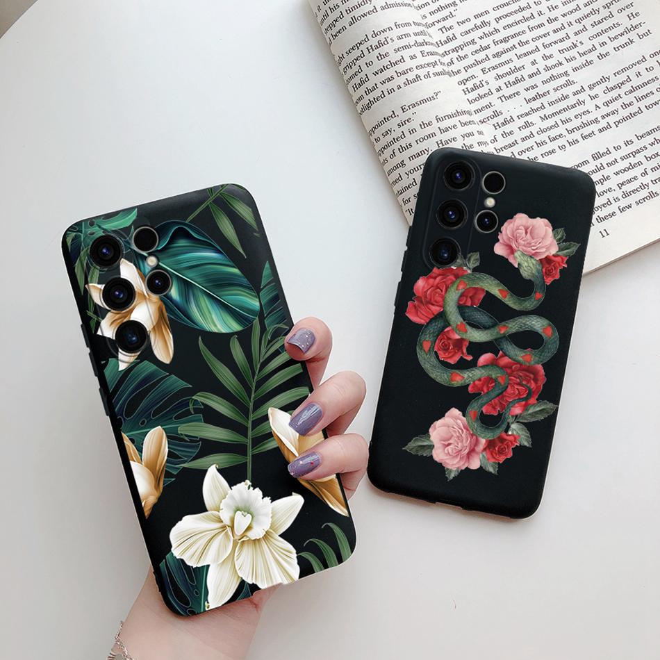 For Samsung Galaxy S24 Ultra Case S24 Plus Sunflower Girl Painted Soft Silicone Phone Case For Samsung S24 Ultra S 24 S24+ Shell