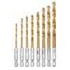 Gold Silver Drill Bit Set HSS Drill Bit 8Pcs 8pcs/set Efficient Sturdy Wide Applications For Drilling Hole Cutter