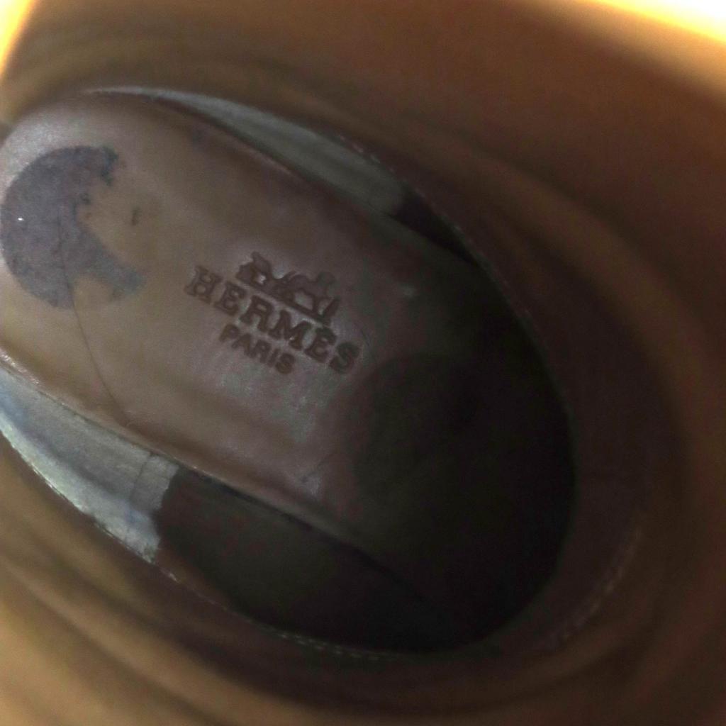 Great HERMES Knee-high boots jumping boots Kelly Buckle Leather Brown Women 35 Used