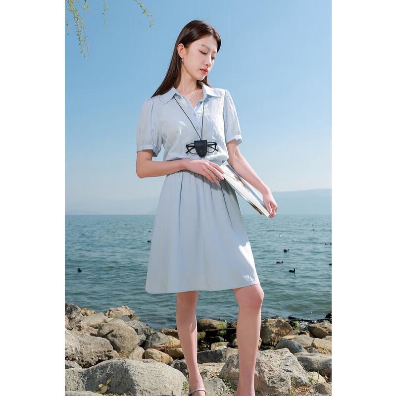 

Sancai Plus Size Summer Lapel A-line Midi Dress 3XL (175/104B)