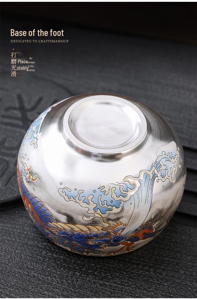 Silver-Plated Master Tea Set: High-End Creative National Tide Style Gift