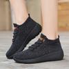 Summer women's shoes popcorn bottom fly-woven mesh breathable middle-aged and elderly sports running shoes one-pedal socks shoes