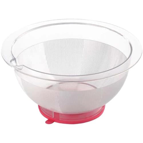 

Tiger Crown Mortar and Pestle, Clear Pink, 218 x 106 mm, 18cm Grinding Bowl, Pink Tritan, 2-Way, Suction Bottom, 2005