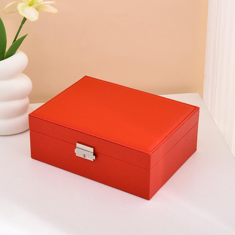 High-Capacity  Pu Leather Jewellery Storage Boxes Portable Travel Jewelry Box Necklace Earrings Ring Jewelry Organize
