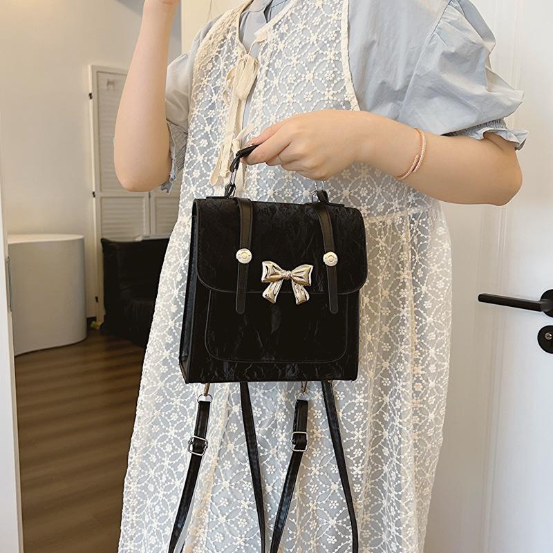 Korean Version of Beautiful Casual Butterfly Hand-held Backpack New Niche Design Shoulder Bag Crossbody Small Square Bag