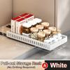 Kitchen Pull-Out Pot Rack Adjustable Cupboard Trays Dishes Partition Shelf with Slide Rails Organizer Tray Drawer Storage Racks