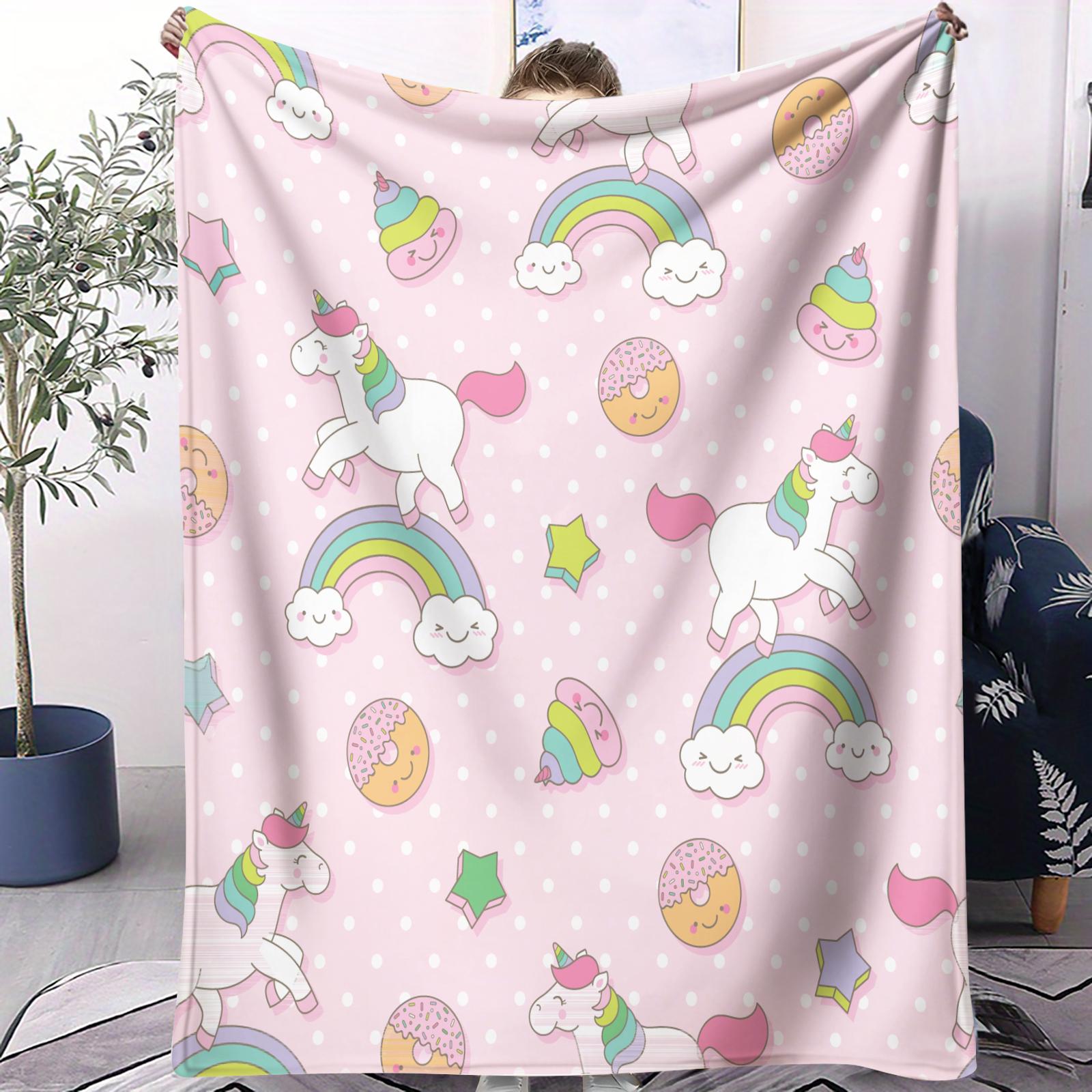 

Cute Fresh Versatile Couch Bed Blanket Soft Fluffy Multifunctional Decorative Blanket AllSeason Universal Throw Cover Blanket 70x100cm