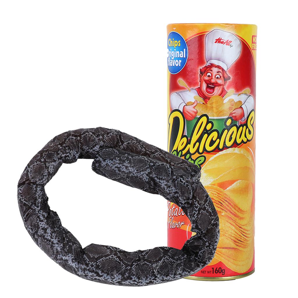 Funny Tricky Toys Magic Potato Chip Spring Snake Toy Prank Props Party Decoration