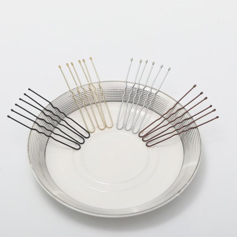 50 Stück 5/6/7 cm Damen Haar Wellig U-förmige Bobby Pins Haarnadeln Salon Griffklammern Brauthaarnadeln Metall Haaraccessoires Dutt
