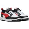 Puma Rebound V6 Low Little Kid White Black Red Kids Sneakers For-All-Time-Red 397419-04