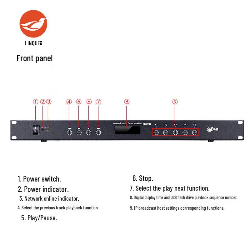 Lingque MS9004 IP Audio Acquisition Terminal CN Plug (adapter Included)