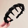 Damen Perlen Wickel Stirnband Gesicht Waschen Zähnchen Anti-Rutsch Haarreifen Stirnbänder Haar Styling Mode Kopfschmuck