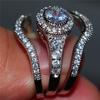 Jewelry, Three-Piece Combination Ring, Women'S Couple Ring Set Ring.