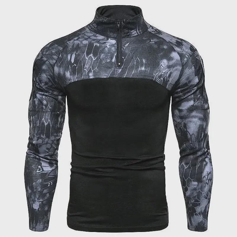 

Men s Camouflage Long-Sleeve Military-Style T-Shirt XXL for ~210 lbs
