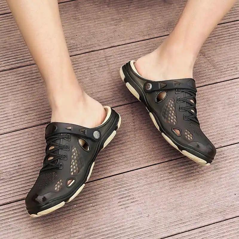 Fashion 2025 Sandalias for Men Garden Casual Rubber Sandals Man Summer Hole Shoes Beach Swimming Jelly Shoes Water Men's Slipper X14