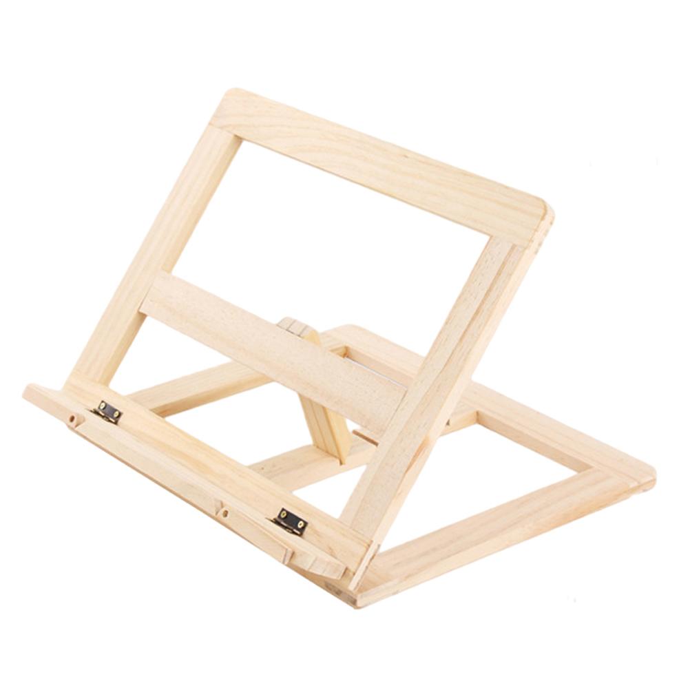 Portable Wooden Lectern for Books Wooden Reading Stand Adjustable and Foldable Lectern for Cookbooks Recipes Tablet