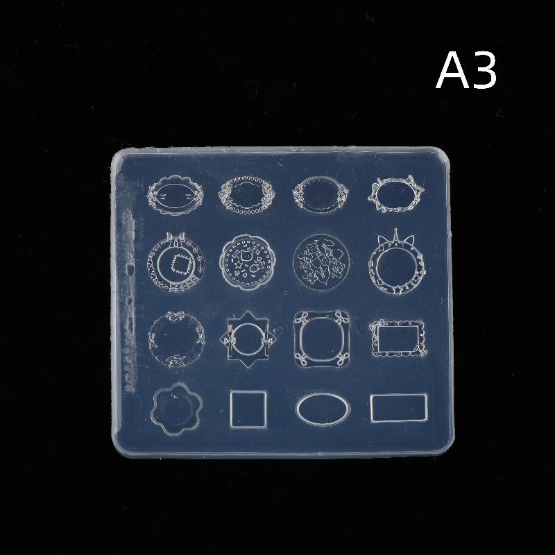 

Nail Art Mini Dinner Plate Mold 3D Relief Manicure Templates Nail Art Transparent Silicone Nail Mold A3