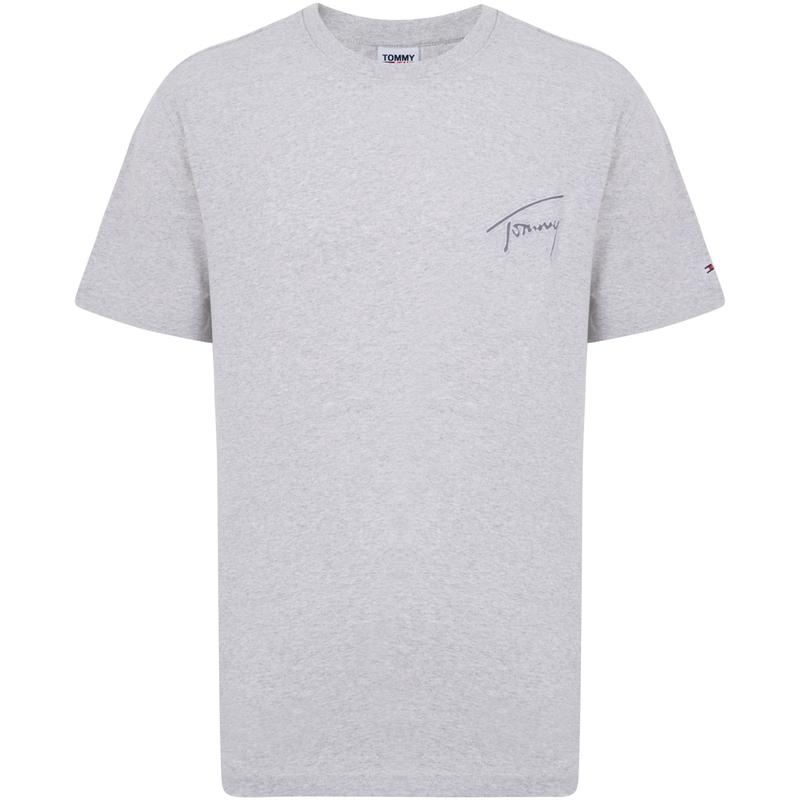 Tommy Hilfiger T-Shirts Men's Gray PJ4 Crew Neck Moderate DM0DM16240PJ4